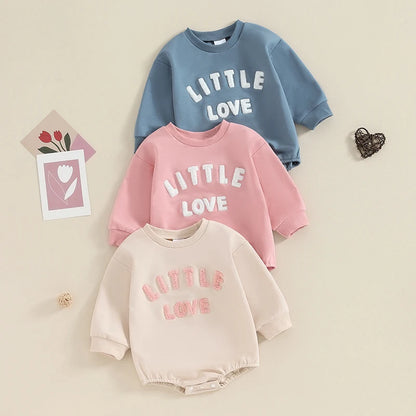 Little Love Letter Print Long Sleeve Winter Baby Bodysuit