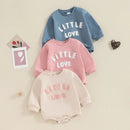 Little Love Letter Print Long Sleeve Winter Baby Bodysuit