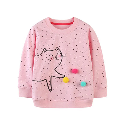 Kids Cartoon Print Long Sleeve Sweatshirts childrensterritory