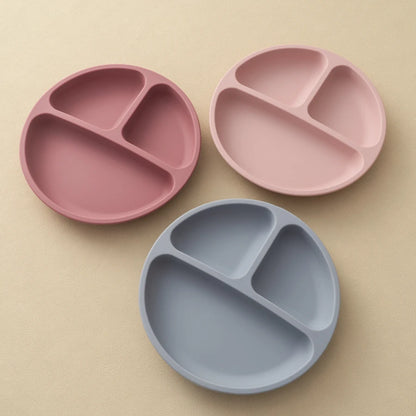 1PCS Toddler Silicone Sucker Dining Plate for Feeding Training childrensterritory
