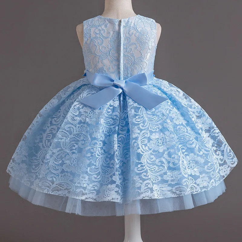 Baby Girl's Dress Lace Applique Design Princess Party Dresses