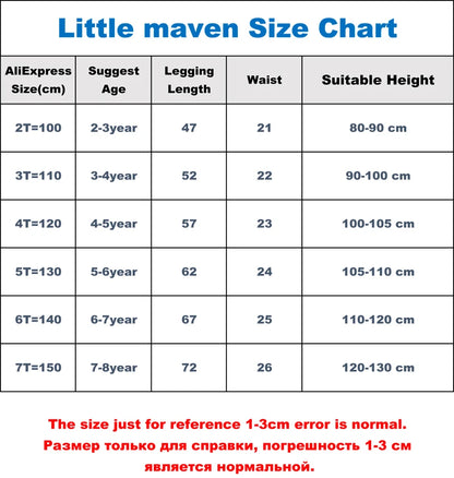 Little Girls Cartoon Flowers Print Leggings/Trousers childrensterritory