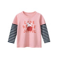 Girls' Cartoon Print Long Sleeves Stylish Tops childrensterritory