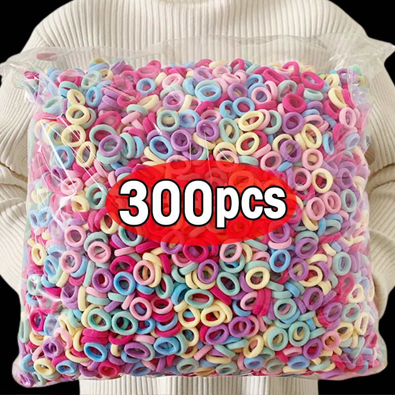 100/300/500 pcs Colorful Elastic Hair Bands for Girls childrensterritory