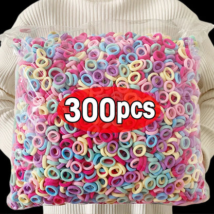 100/300/500 pcs Colorful Elastic Hair Bands for Girls childrensterritory