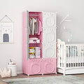 Hanging Clothes Closet for Kids' Bedroom with Doors childrensterritory
