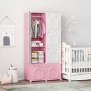 Hanging Clothes Closet for Kids' Bedroom with Doors childrensterritory