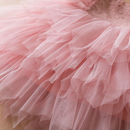 Baby Girl Ruffle Lace Tutu Princess Dress for Wedding and Birthday childrensterritory