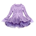 Long-Sleeved Winter Puffy Dresses For Girls childrensterritory