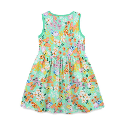 Cartoon Fruits Print Kids Girls Summer Holiday Dresses