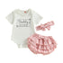 Letter Print Baby Girl 3Pcs Summer Outfit Sets childrensterritory
