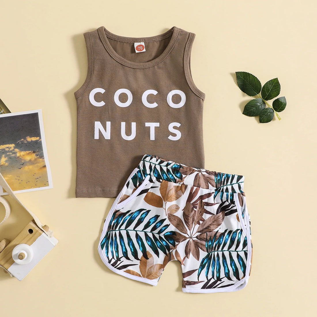 2Pcs Casual Summer Clothing Set for Baby Boys/Girls