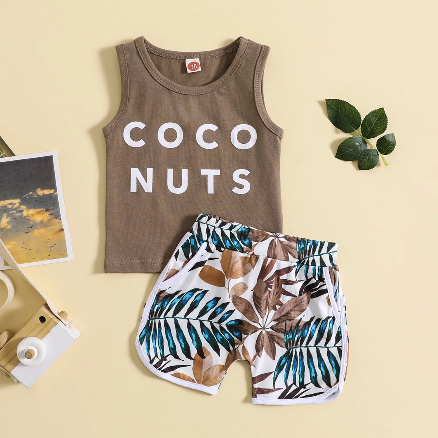 2Pcs Casual Summer Clothing Set for Baby Boys/Girls