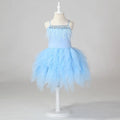 Sleeveless Lace Design Princess Dresses For Girls