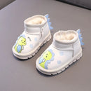 Kids Cartoon Dinosaur Design Warm Snow Boots childrensterritory
