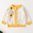 Baby Flowers Embroidered Long Sleeves Knitted Cardigans childrensterritory