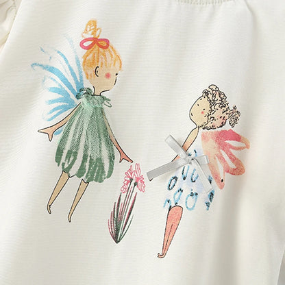 Cartoon Fairy Design Little Girls Autumn Spring Tops childrensterritory