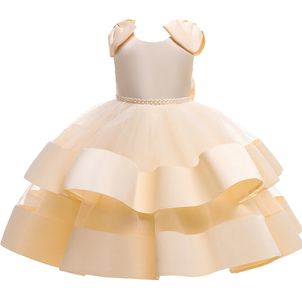 Bow Design Elegant Princess Tutu Dress For Girls childrensterritory