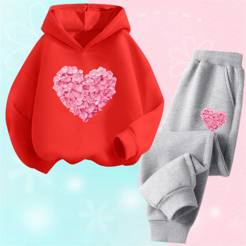Girls 2 Pieces Casual Korean Style Sports Suits for Spring childrensterritory