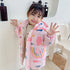 Kids Girls Boys Rainbow Print Down Hooded Jacket childrensterritory