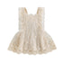 Kids Girls Backless Floral Embroidery Princess Dress childrensterritory