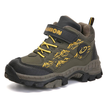 Children Hook And Loop Printed Design Fur shoes childrensterritory