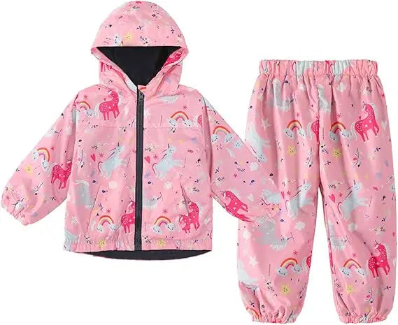 Kids' Long-Sleeved Printed Raincoat Suit childrensterritory