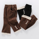 Kids Girls Corduroy Long-Flared Pants for Spring Autumn childrensterritory