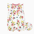 Baby Cartoon Print Cotton Short-Sleeve Summer Romper childrensterritory