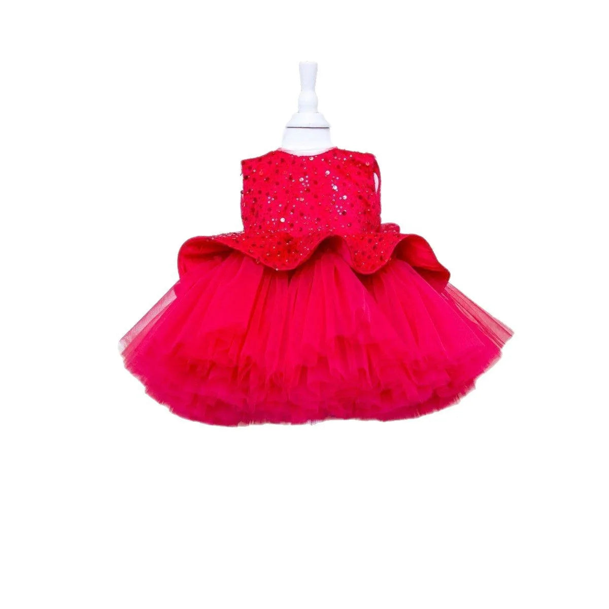 Lalic Beadings Design Tiered Tulle Flower Girl Dresses