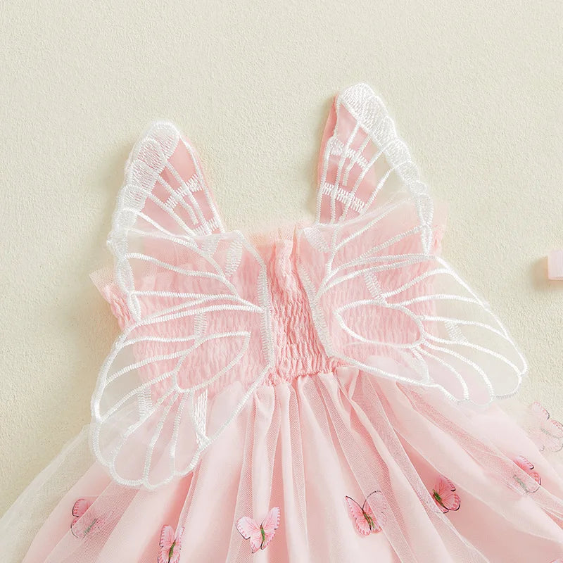 Girls’ Elegant Sleeveless Bow Design Princess Dress