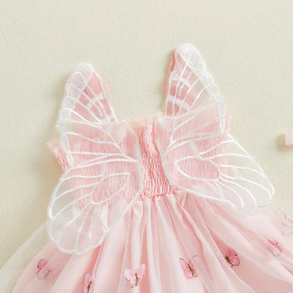 Girls’ Elegant Sleeveless Bow Design Princess Dress