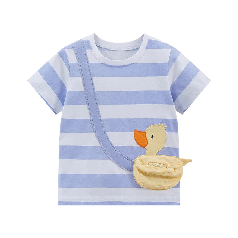 Cartoon Print Summer Clothing Set For Girls childrensterritory