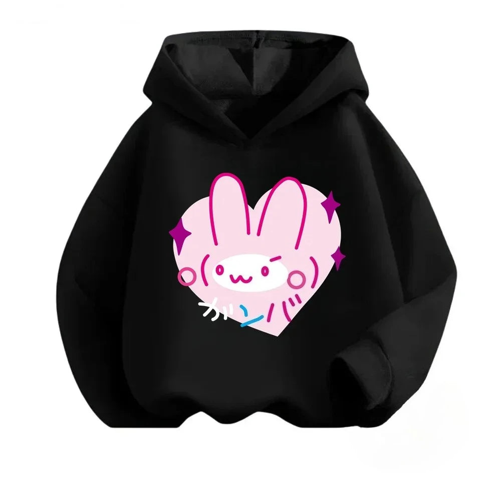 Cute Cartoon Printed Warm Hoodies for Girls' and Boys'