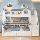 Modren Design High Small Double BunkBed with Storage childrensterritory