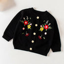Infant Girls Long Sleeve Embroidery Knitted Cardigan childrensterritory