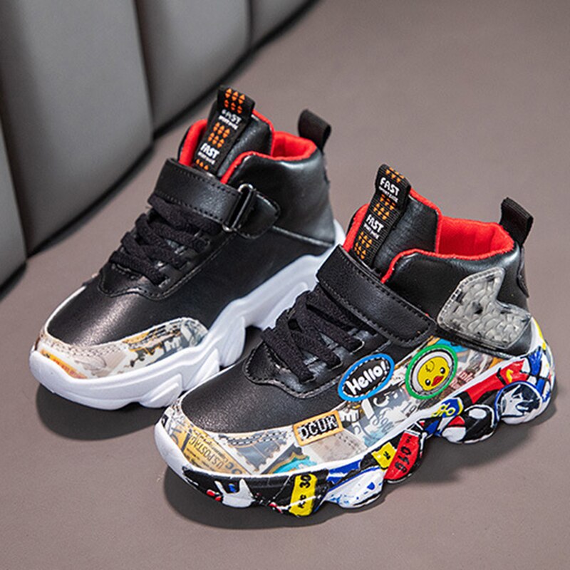 Cartoon Graffiti Pattern Sports Shoes for Kids Unisex childrensterritory