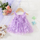 Baby Girls Butterfly Embellished Sweet Princess Dresses childrensterritory