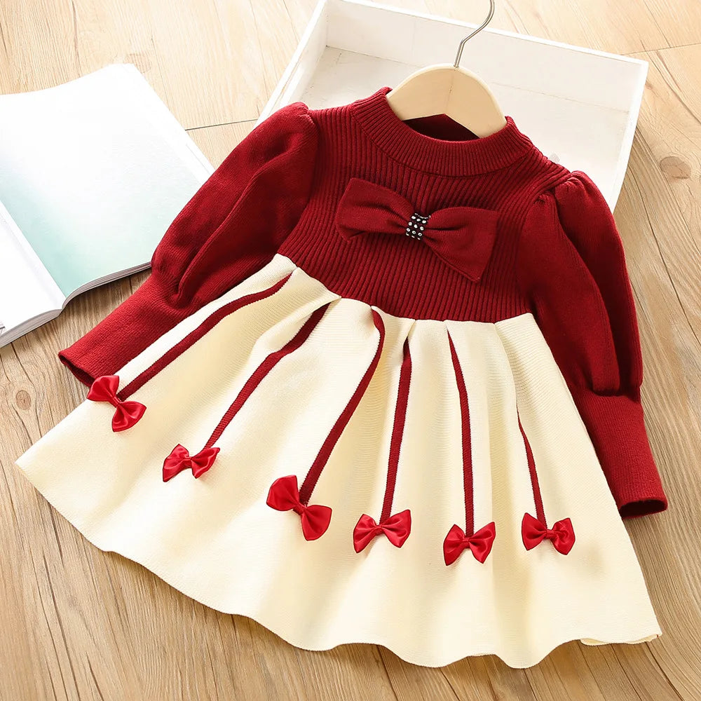 Girls’ Elegant Princess-Style Winter Dresses