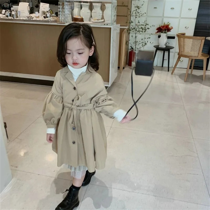 Kids Girls Korean Style Princess Windbreaker/Trench Coat childrensterritory