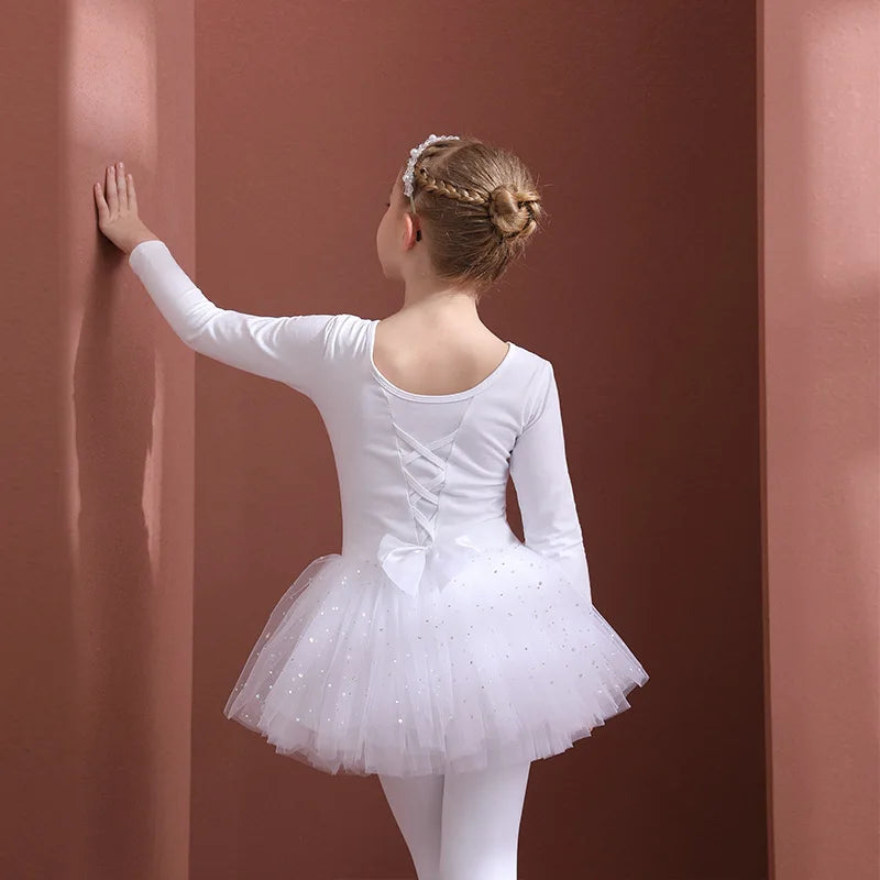 Girls Tulle Bowknot Design Ballet Dancewear/Gymnastics Leotard childrensterritory
