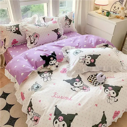 Cartoon Animation Design Duvet Cover Bedding Set for Kids Room