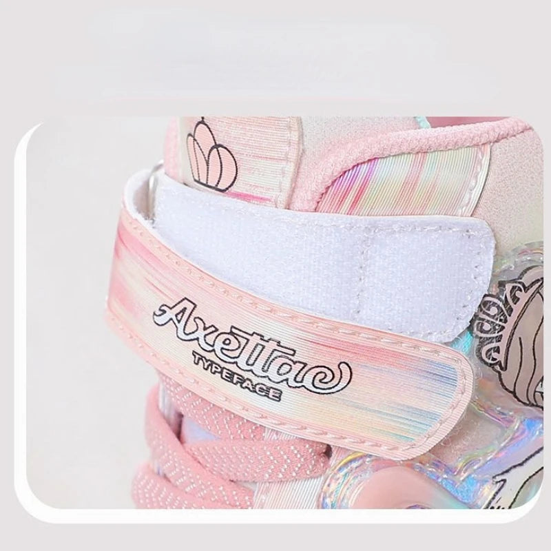 Kids Cartoon Mermaid Design Sports Shoes with Lights childrensterritory