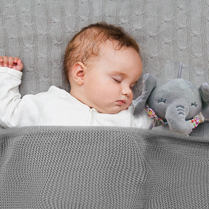 Personalized Name Embroidered Knitted Baby Blanket childrensterritory