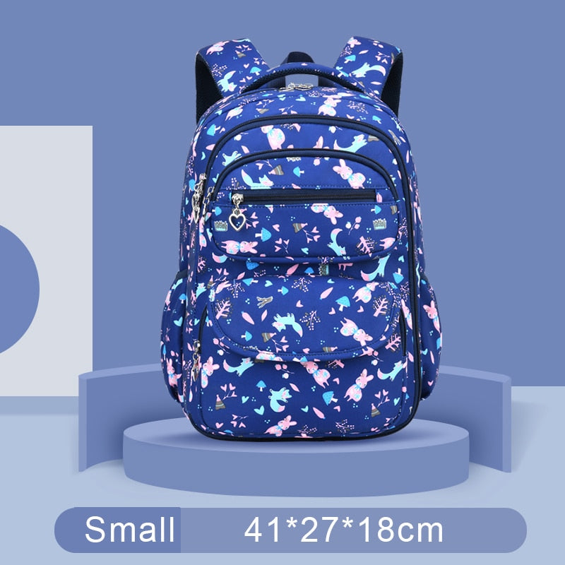 Colorful Print Waterproof Kids Girls Large School Bags childrensterritory