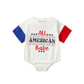 4th of July Letter Print Baby Bodysuit Set childrensterritory