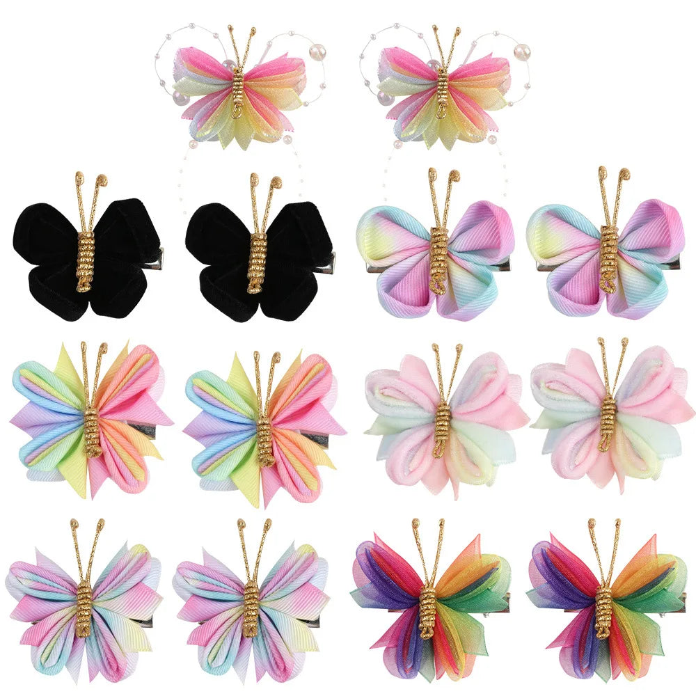 Gradient Butterfly Hair Clip Hair Accessories for Girls