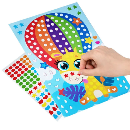 Kids Colorful Cartoon Puzzle Dot Sticker Games childrensterritory