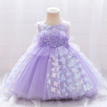 Elegant Bow Lace-Decorated Little Girls Tutu Party Dresses childrensterritory