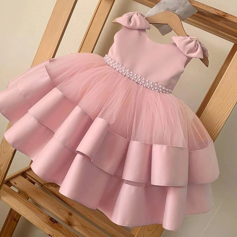Bow Design Elegant Princess Tutu Dress For Girls childrensterritory